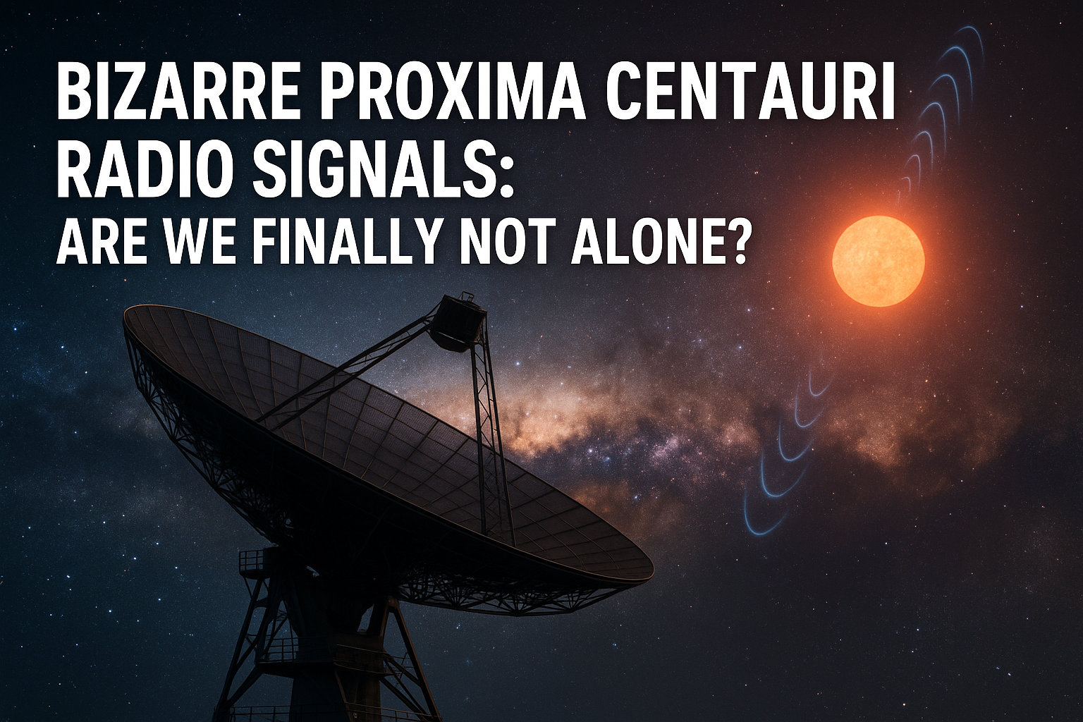 Bizarre Proxima Centauri Radio Signals: Are We Finally Not Alone?
